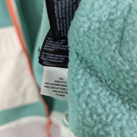 The North Face Royal Arch Jacket Womens Wasabi Gardenia Coral Fleece Zip - Picture 13 of 16